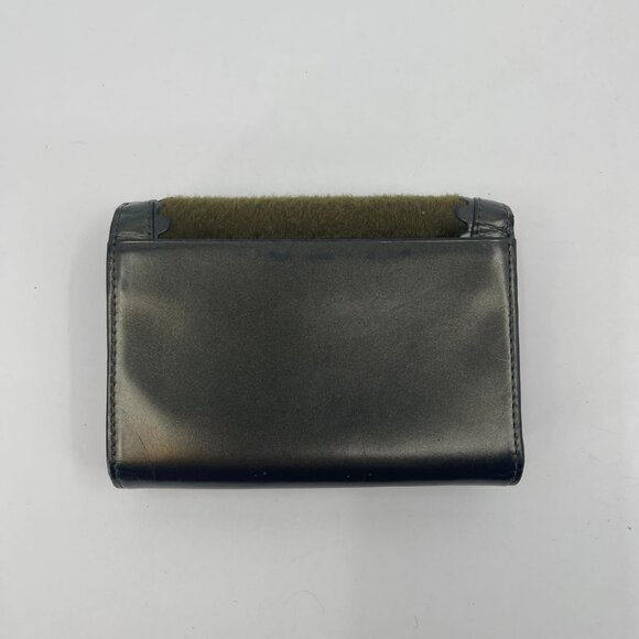 Cynthia Rowley Green Textile Wallet | Classic Snap Closure - Picture 3 of 6